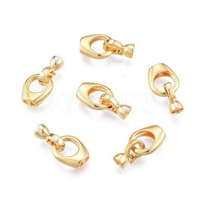Brass Fold Over Clasps KK-A165-01G-1
