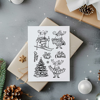 Summer Theme PVC Plastic Clear Stamps DIY-WH0631-0388-1