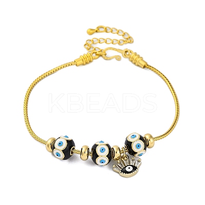 Brass European Bracelets BJEW-C080-01G-02-1