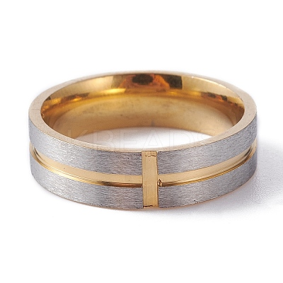 201 Stainless Steel Plain Band Rings RJEW-TAC0002-006C-GP-1
