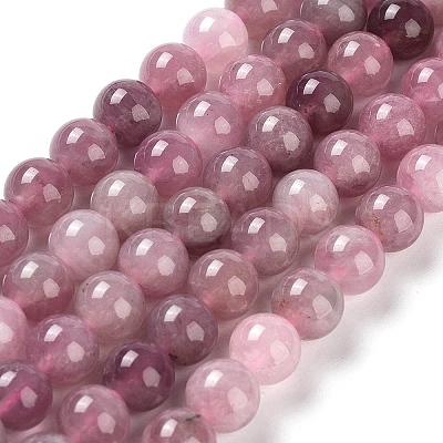 Natural Old Rose Madagascar Rose Quartz Beads Strands G-B076-A01-02-1