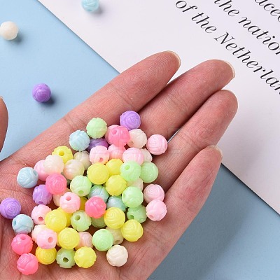 Opaque Polystyrene(PS) Plastic European Beads KY-I004-24A-1