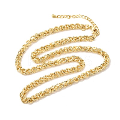 Brass Wheat Chains Necklaces for Women NJEW-B157-21G-1