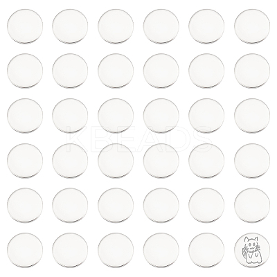 120Pcs 304 Stainless Steel Stamping Blank Tag Cabochons STAS-UN0055-71A-1