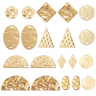 60Pcs 10 Styles Brass Connector Charms KK-BC0011-17-1