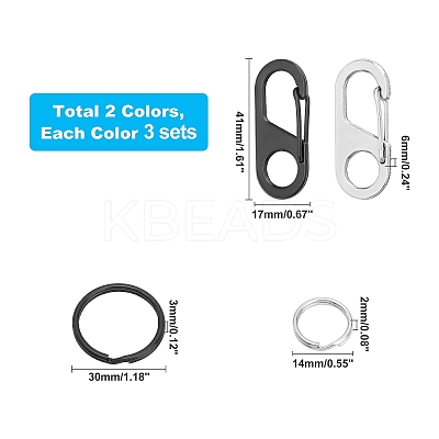 Stainless Steel and Zinc Alloy Rock Climbing Carabiners KEYC-UN0001-04-1