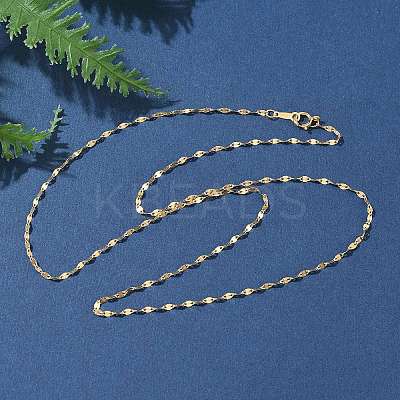 Brass Dapped Chain Necklaces for Women Men NJEW-Z068-11G-1