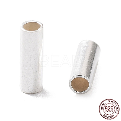 925 Sterling Silver Spacer Tube Beads STER-Z006-02B-S-1
