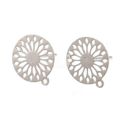 Brass Stud Earring Findings X-KK-S345-261-1