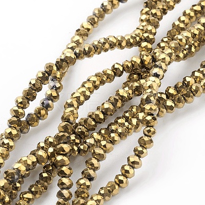 Electroplate Glass Beads Strands LS-EGLA-J025-F05-1