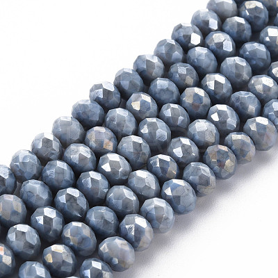 Opaque Baking Paint Glass Beads Strands EGLA-N006-010A-B03-1