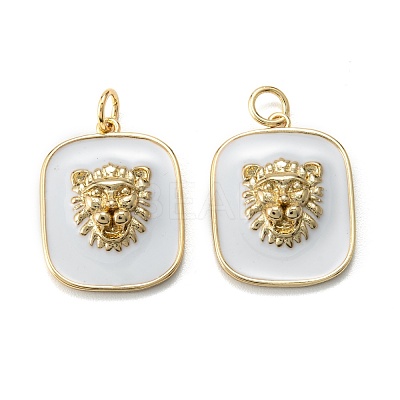 Real 18K Gold Plated Brass Enamel Pendants KK-A155-16G-1