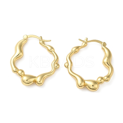 Rack Plating Brass Hoop Earrings for Women EJEW-Z019-09G-1