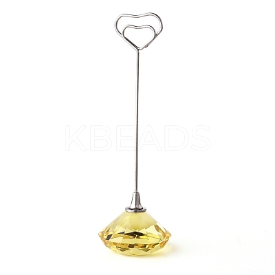 Diamond Shape Glass Name Card Holder DJEW-F009-A02-1