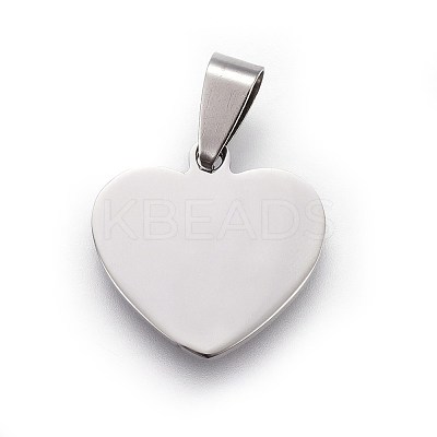 Tarnish Resistant 304 Stainless Steel Mirror Polished Finish Stamping Blank Tag Pendants STAS-L220-02B-1