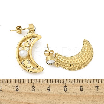 Ion Plating(IP) 304 Stainless Steel Stud Earrings EJEW-A119-20G-1