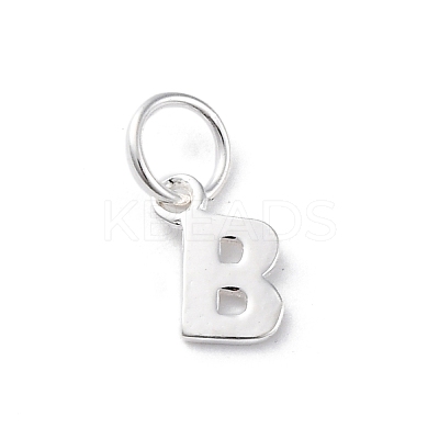 925 Sterling Silver Letter Charms STER-C012-01S-B-1