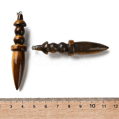 Natural Tiger Eye Big Pendants G-H338-03P-04-1