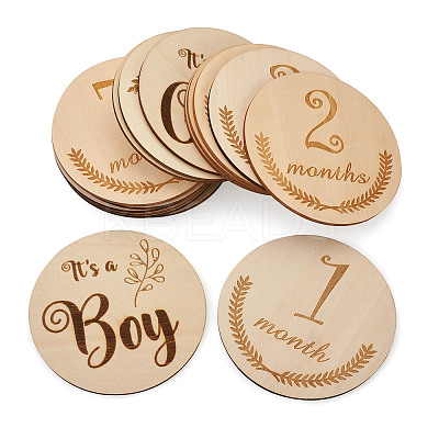 Basswood Milestone Cards WOOD-TA0001-41A-1
