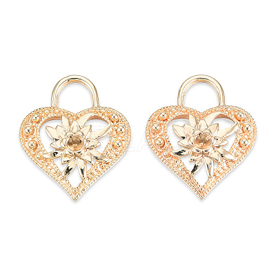 Brass Pendant Rhinestone Settings KK-N232-469-1