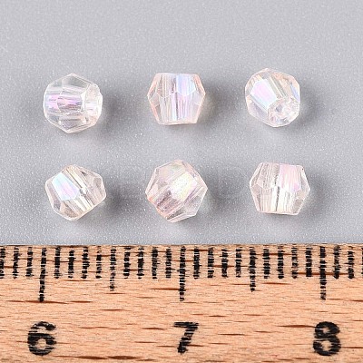 Transparent Spray Painted Glass Beads EGLA-N018-4mm-08-1