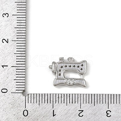 Brass Micro Pave Clear Cubic Zirconia Pendants LS-KK-L238-20P-1