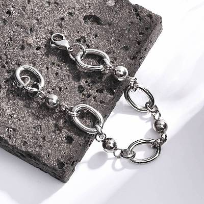 Tarnish Resistant 304 Stainless Steel Chain Bracelets BJEW-L661-09P-1