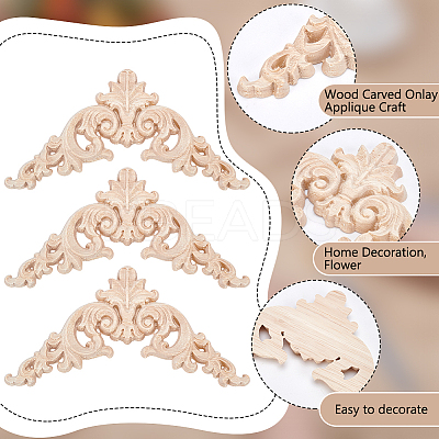 30Pcs Rubber Wood Cabinet Door Decal Decorative FIND-WA0001-01-1