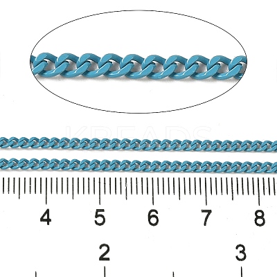 Spray Painted 304 Stainless Steel Curb Chains STAS-B067-05A-06-1