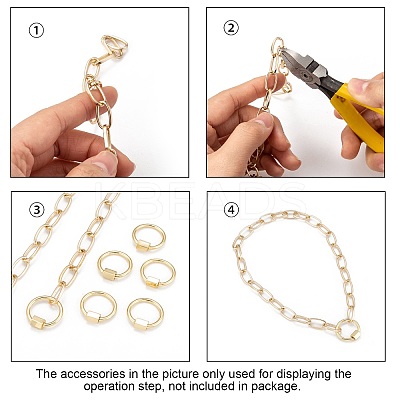 Brass Screw Carabiner Lock Charms LS-KK-T047-06G-1