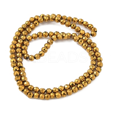 Electroplate Synthetic Magnetic Hematite Beads Strands G-A263-B01-02-1