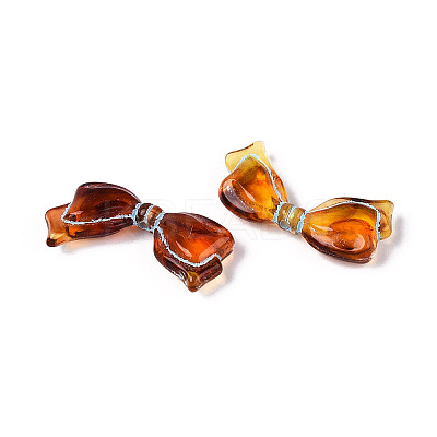 Painted Transparent Acrylic Beads OACR-T029-03K-1