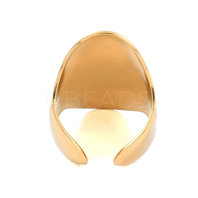 304 Stainless Steel Open Cuff Rings LS-RJEW-C095-05G-1