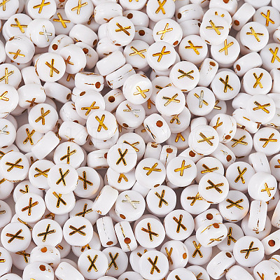 500Pcs Plating Acrylic Beads PACR-TADJ0001-01X-1