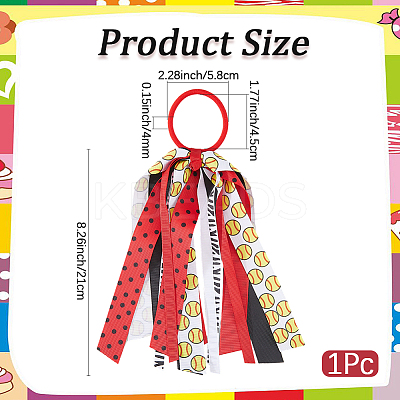 Sports Themes Polyester Elastic Ties Hair Accessories OHAR-WH20011-12A-1