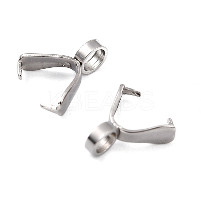 Non-Tarnish 201 Stainless Steel Pinch Bails X-STAS-E076-09-1