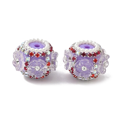 Flower Style Resin Rhinestone Beads CLAY-NH0003-05S-01-1