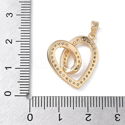 Brass Micro Pave Cubic Zirconia Pendants KK-C140-05C-G-1