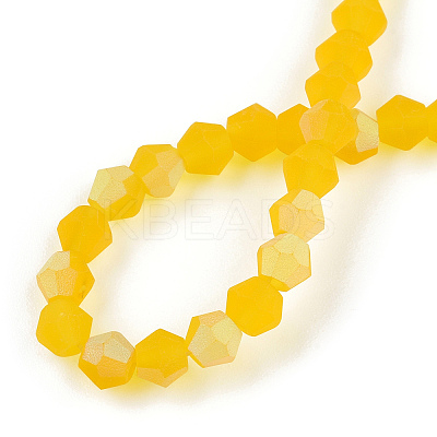 Imitate Austrian Crystal Bicone Frosted Glass Beads Strands EGLA-A039-T3mm-MB22-1
