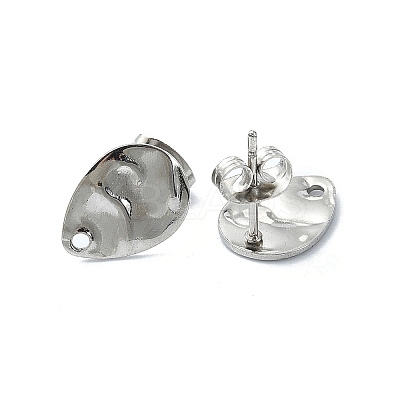 Non-Tarnish 304 Stainless Steel and 201 Stainless Steel Stud Earring Findings STAS-L024-003P-07-1