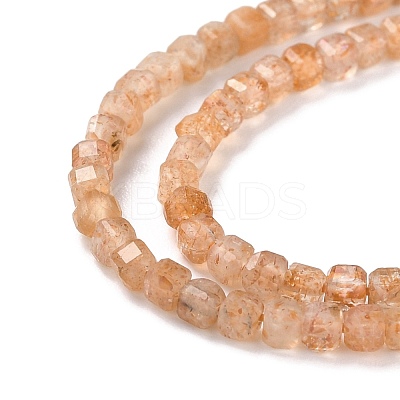 Natural Sunstone Beads Strands G-K315-A06-1