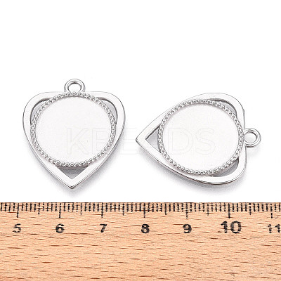 304 Stainless Steel Pendant Cabochon Component STAS-N114-05P-1