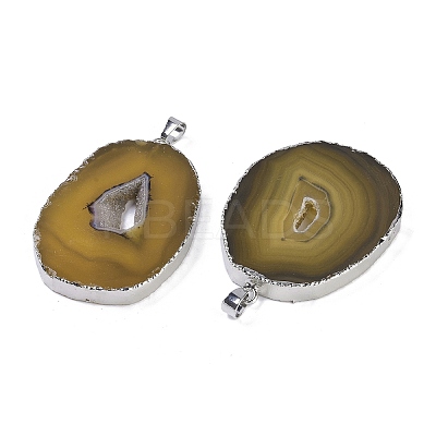 Natural Agate Big Pendants KK-F868-29P-04-1