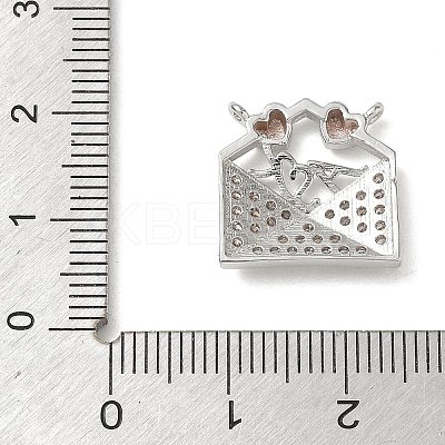Brass Micro Pave Clear Cubic Zirconia Pendants CU-CBA4231-06A-P-1