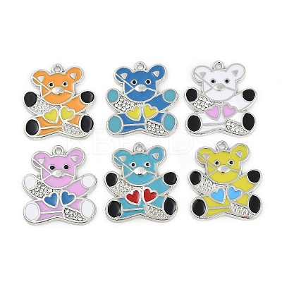 Alloy Enamel Pendants FIND-K020-28P-1