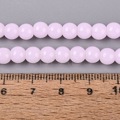 Imitation Jade Glass Beads Strands GLAA-T032-J6mm-04-1