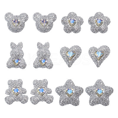 30Pcs 6 Styles Resin Cabochons FIND-CA0011-45-1