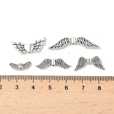 50Pcs 5 Styles Tibetan Style Alloy Beads TIBEB-FP0001-05-1