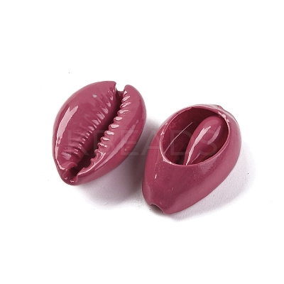 Baking Paint Cowrie Shell Beads SSHEL-M023-01J-1