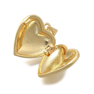 Valentine's Day Brass Heart Locket Pendants KK-D431-035H-G-1